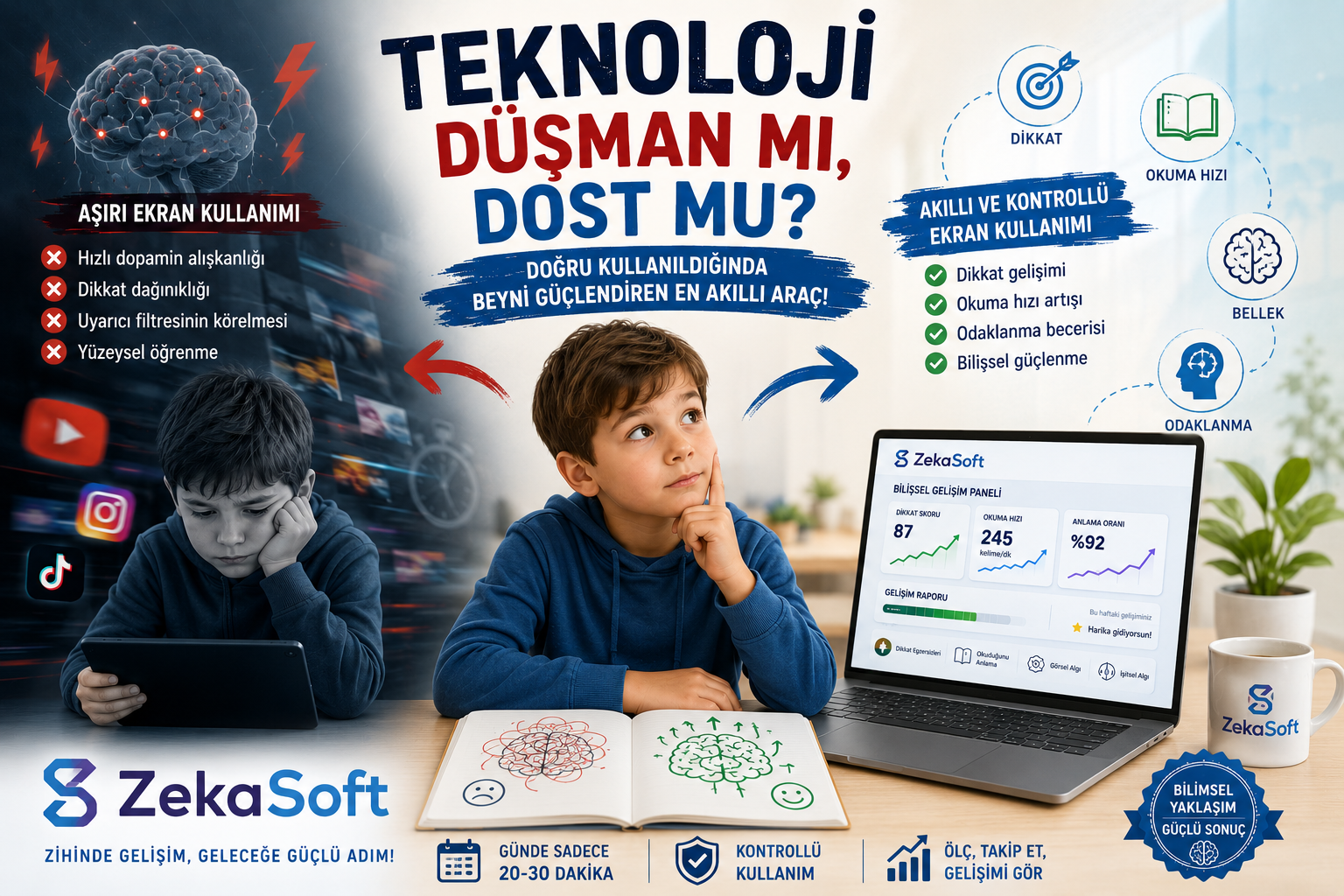 DEHB ve Teknoloji: Akıllı Ekranlar Dikkat Eksikliğini Tetikliyor mu, Tedavi mi Ediyor?