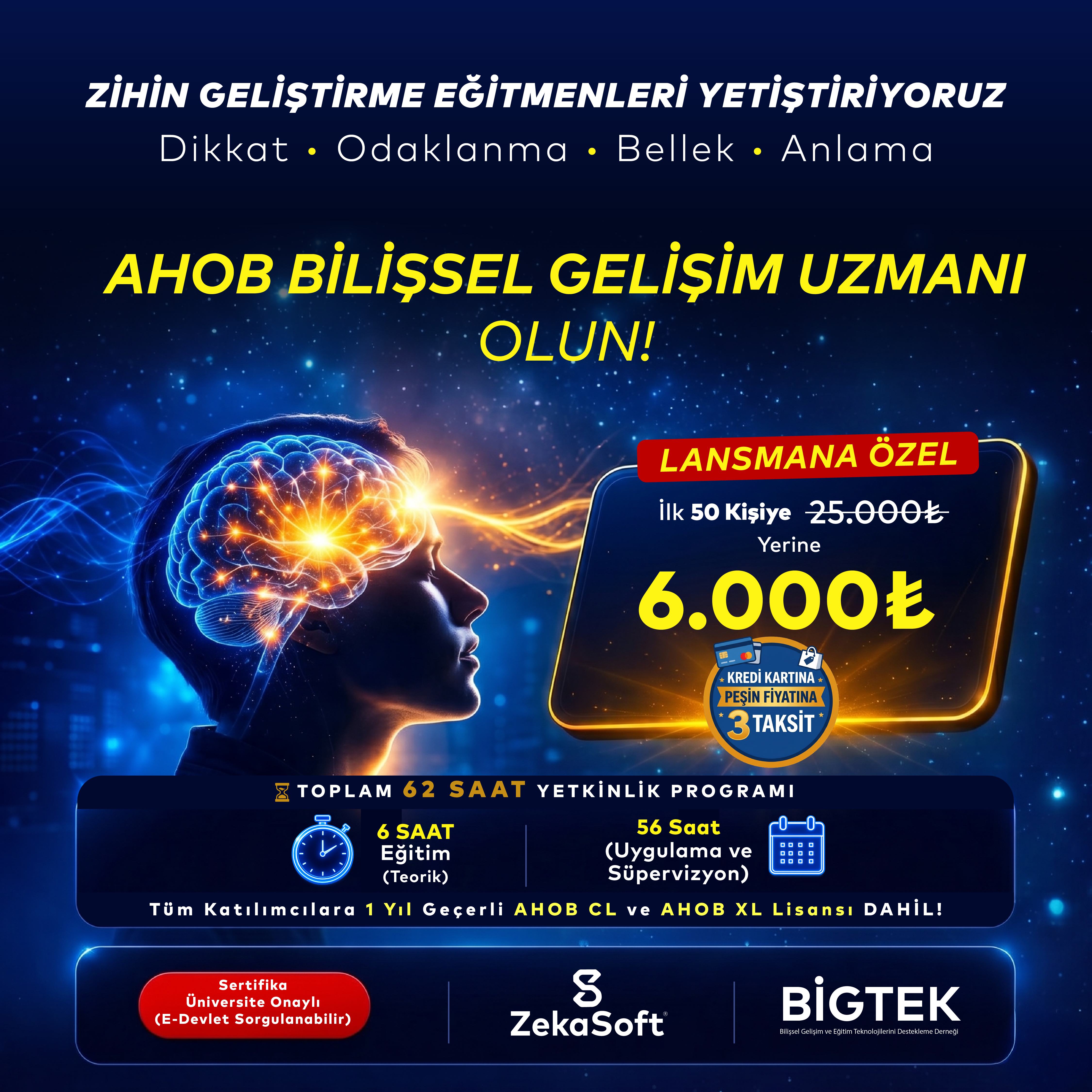 Yapay Zeka Destekli AHOB Bilişsel Gelişim Uzmanlığı Eğitimi